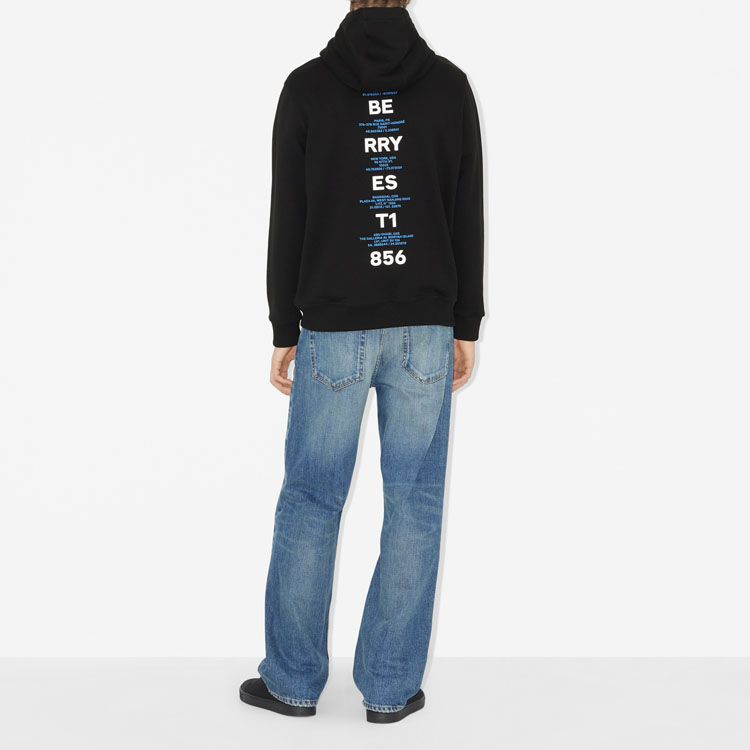 Lookbook 버버리 블랙 그래픽 프린트 후디 80711761