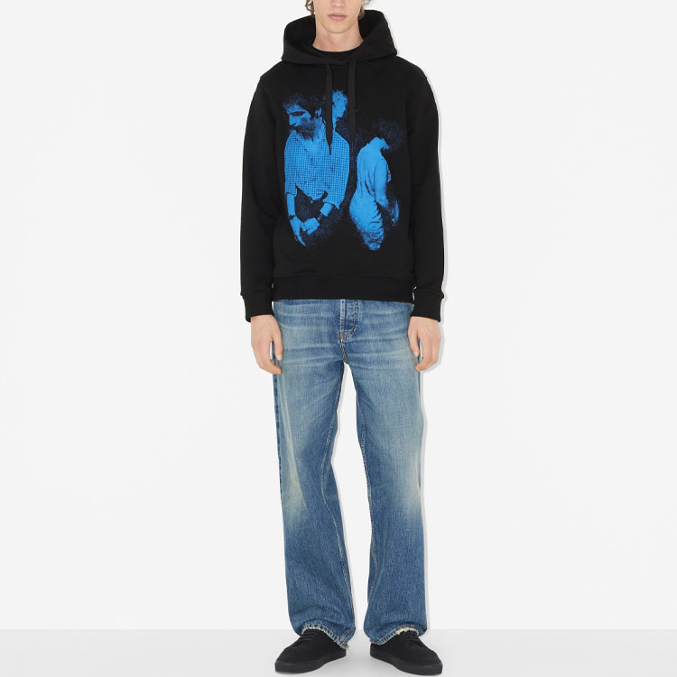 Shop 버버리 블랙 그래픽 프린트 후디 80711761