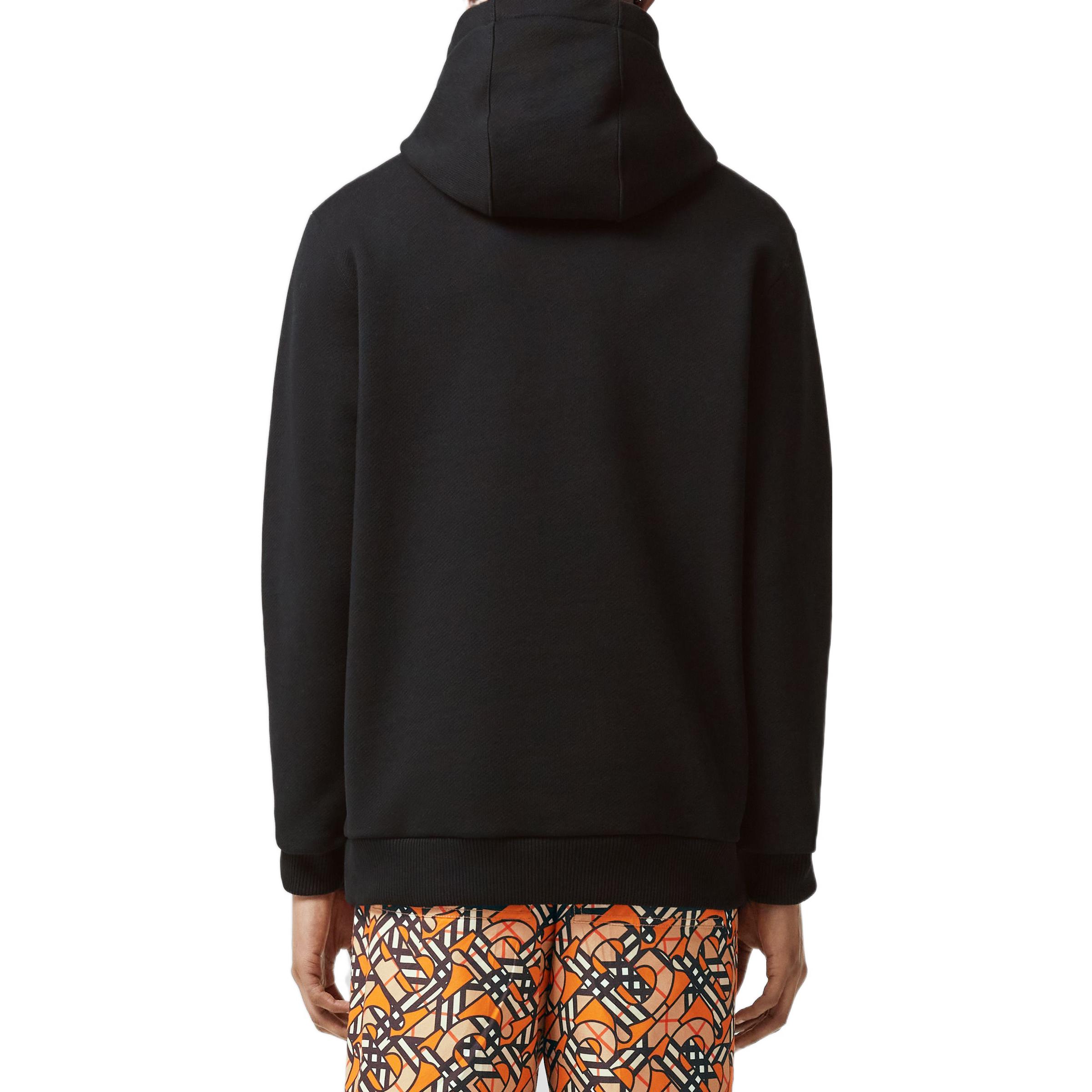 Shop Burberry  Black Hoodie with Logo Patch Design. 80572601