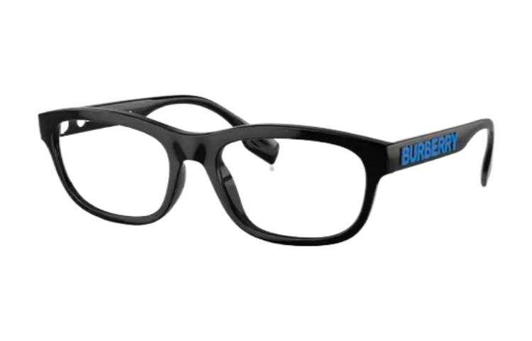 Burberry  Black Irregular Optical Acetate Frame with Logo. BE2385U3001