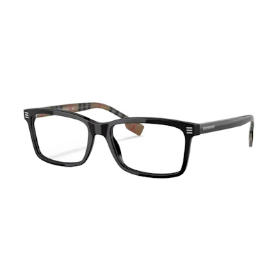 Burberry Black Irregular Optical Frame with Logo Design. BE2352F377356