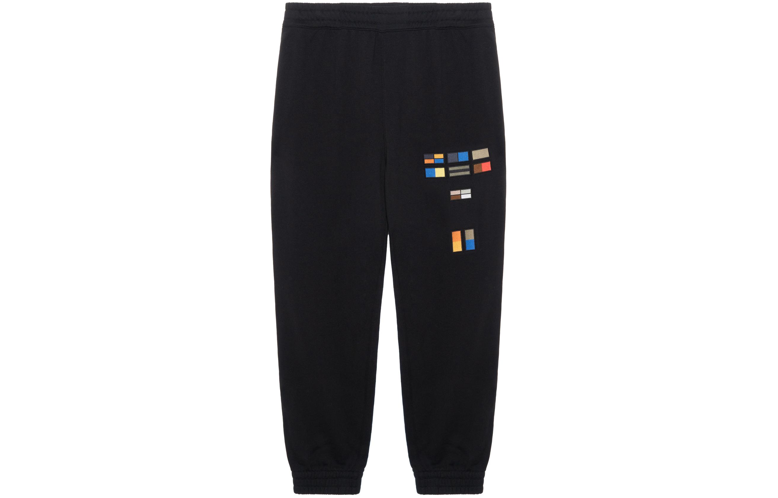 Burberry  Black Knit Joggers with Embroidered Pattern and Elastic Waist. 80427031