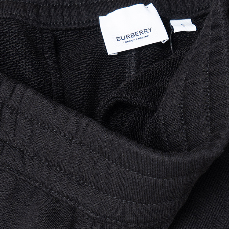 Sizing Burberry Joggers Negros de Punto con Patrón Bordado y Cintura Elástica. 80427031