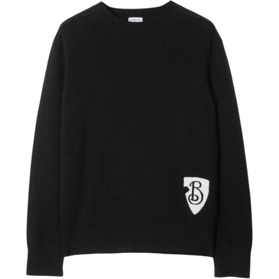 Burberry  Black Knit Sweater with Logo Print and Dropped Shoulder Design 80999211 圖 2