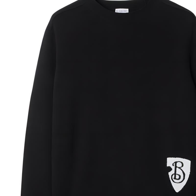 Burberry  Black Knit Sweater with Logo Print and Dropped Shoulder Design 80999211 圖 7
