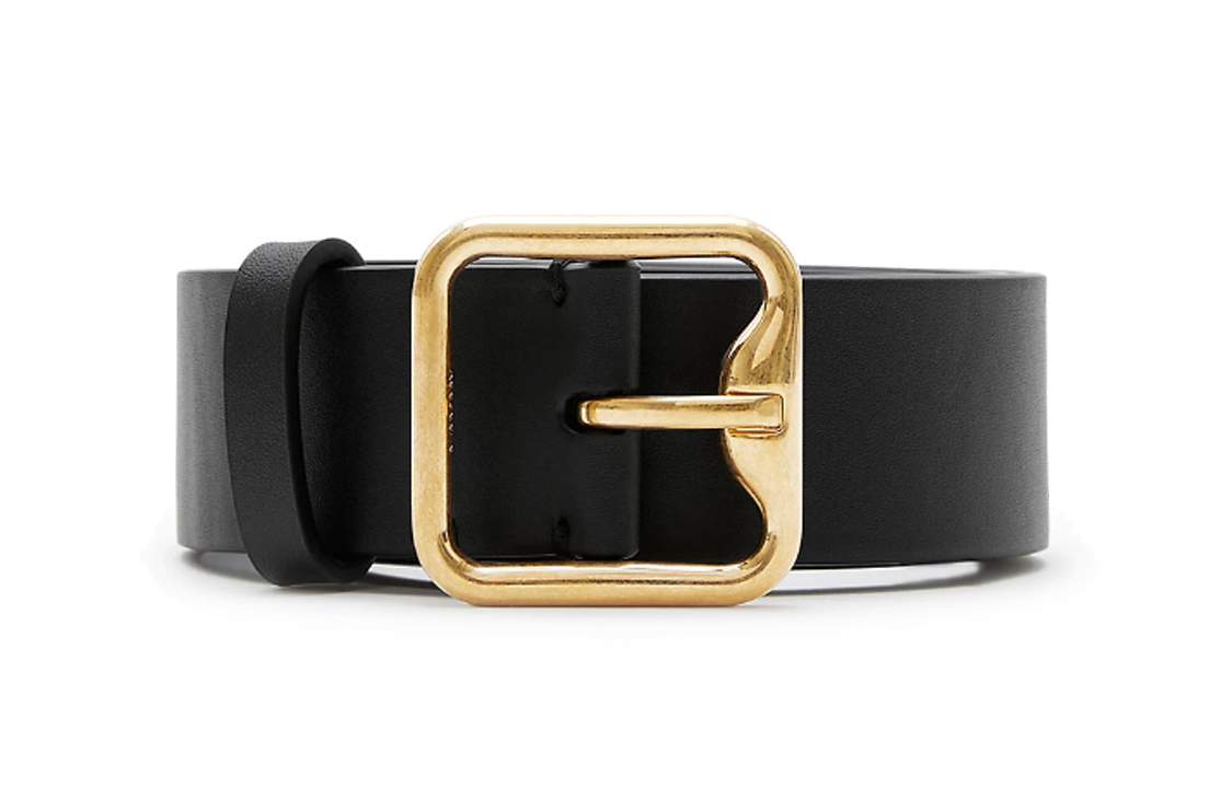 Burberry  Black Leather Belt with B Logo Buckle - 3.5cm Width. 80774891