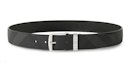 Buy Burberry Black Leather Belt with Check Print and Pin Buckle, 3.5cm Wide. 8065987