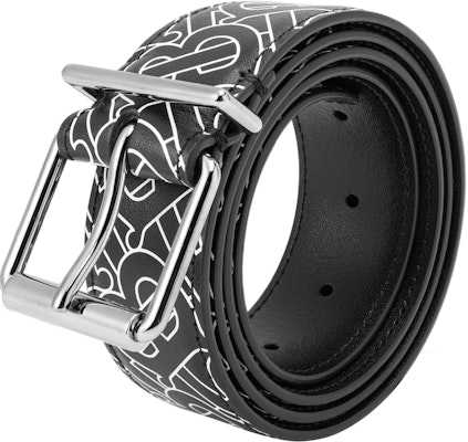 Burberry Black Leather Belt with Trendy Letter Print, 3.5cm Width. 8049387 Shop Burberry Black Leather Belt with Trendy Letter Print, 3.5cm Width. 8049387