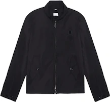 Order Burberry 黑色皮革標誌貼片休閒長袖外套 80616521
