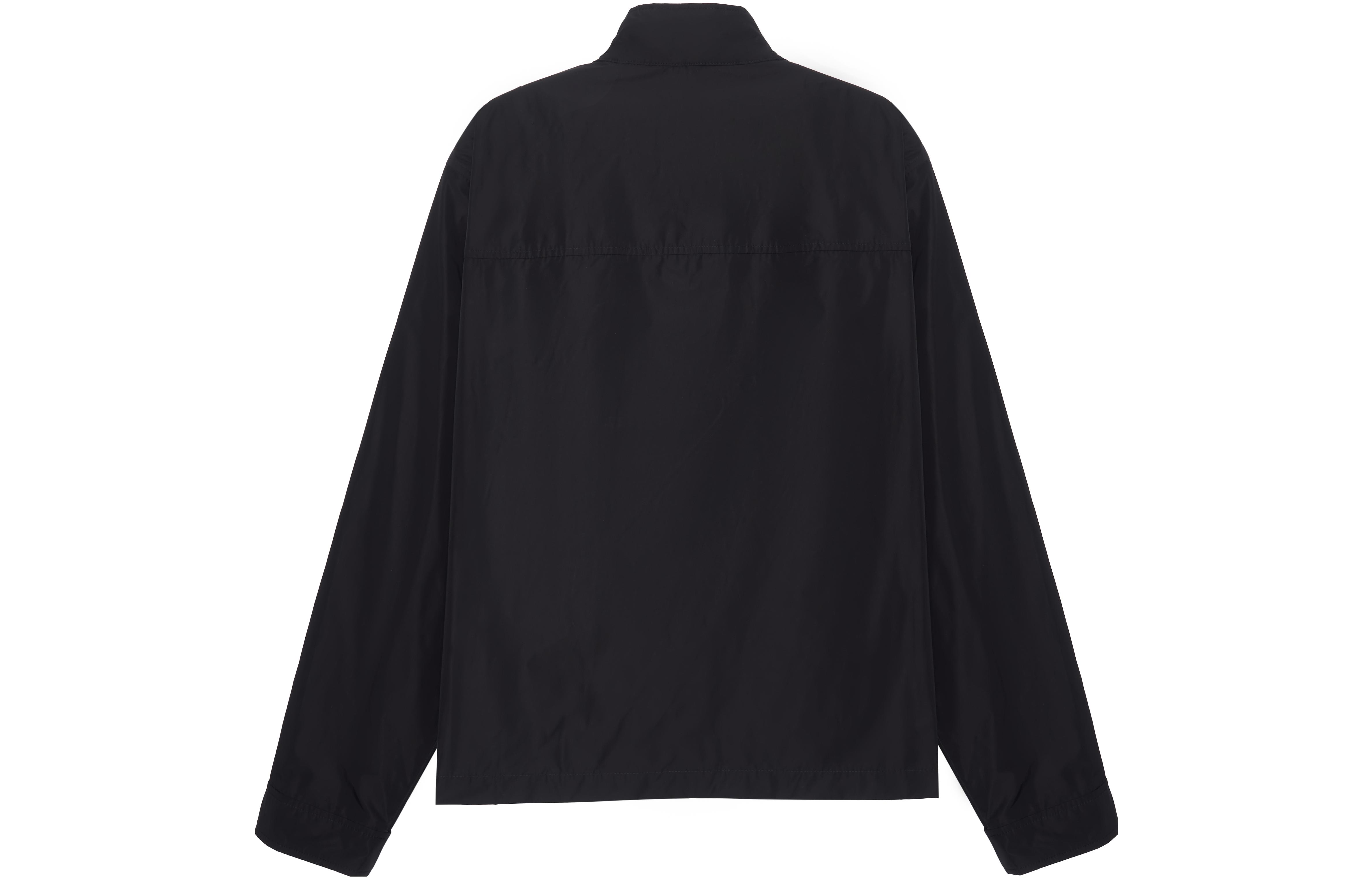 Lookbook 버버리 블랙 가죽 로고 패치 캐주얼 긴팔 재킷 80616521