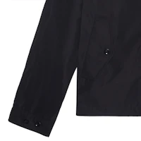 Sizing Burberry 黑色皮革標誌貼片休閒長袖外套 80616521