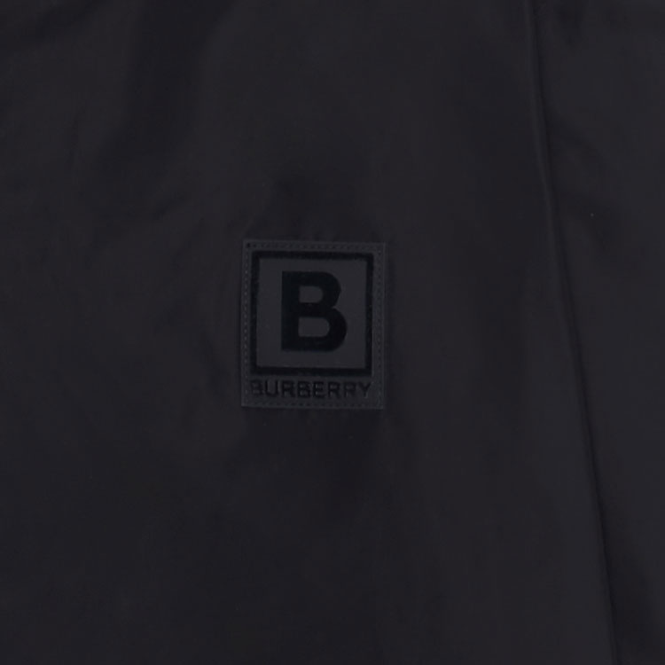 Cheap 버버리 블랙 가죽 로고 패치 캐주얼 긴팔 재킷 80616521