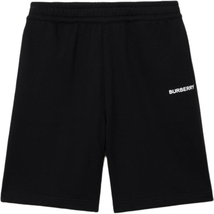 Burberry  Black Letter Logo Print Casual Straight-Fit Shorts. 80553541