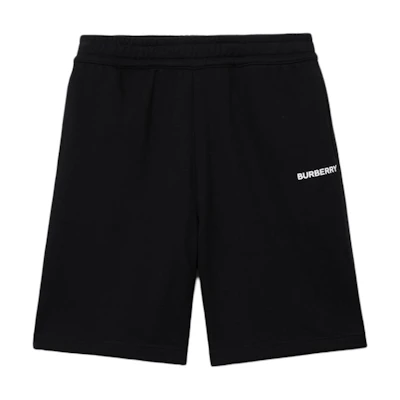 Burberry Black Letter Logo Print Casual Straight-Fit Shorts. 80553541