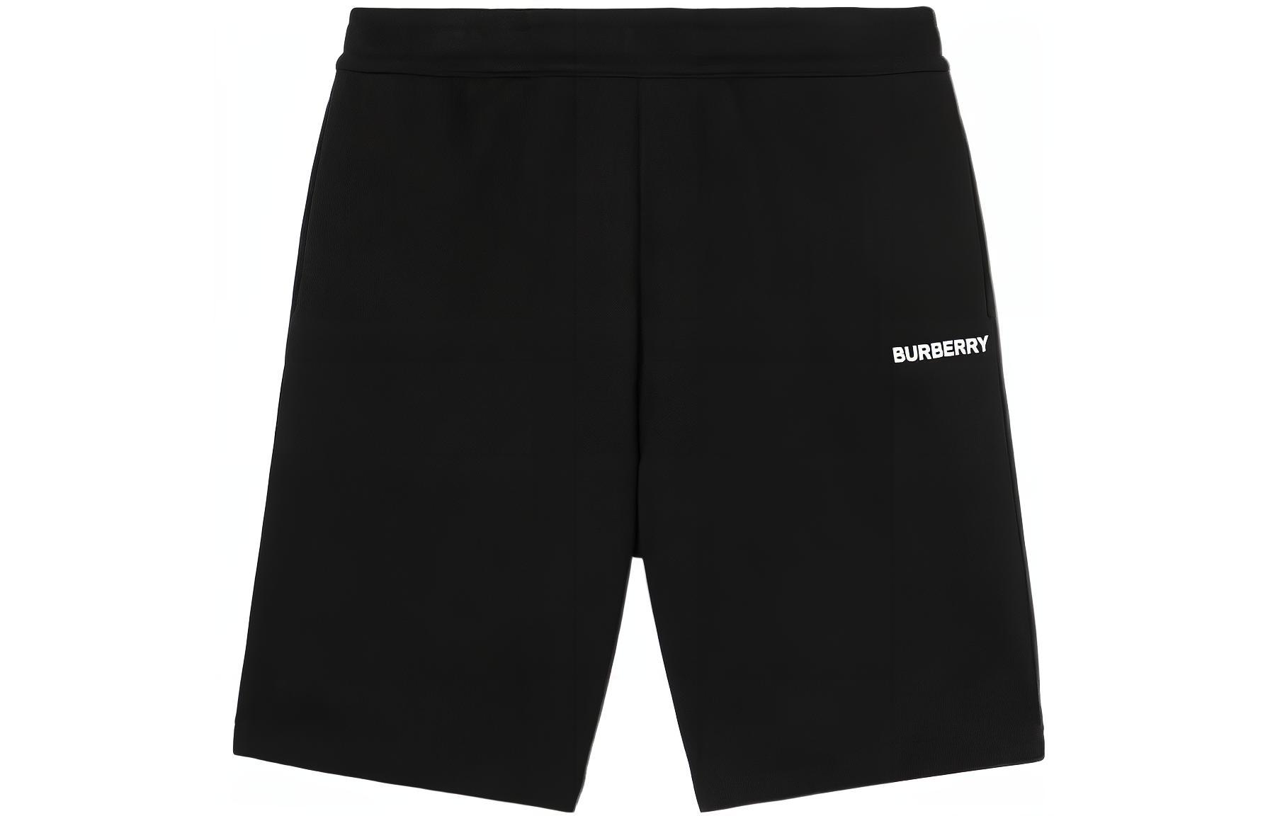 Burberry  Black Letter Logo Print Casual Straight-Fit Shorts. 80553541 圖 2