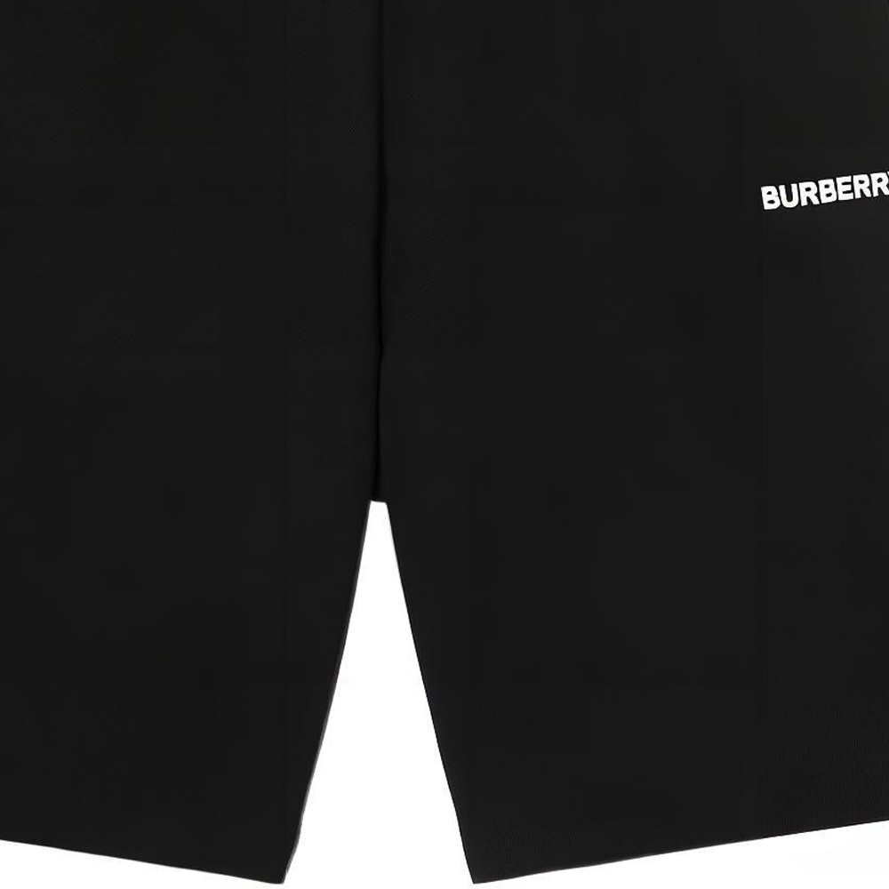 Burberry  Black Letter Logo Print Casual Straight-Fit Shorts. 80553541 圖 6