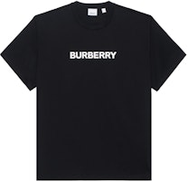 Burberry Black Letter Print Crew Neck Short Sleeve T-Shirt. 80842331 Burberry Black Letter Print Crew Neck Short Sleeve T-Shirt. 80842331