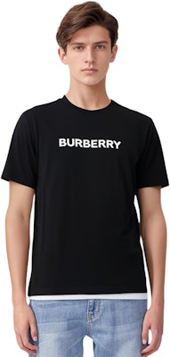 Burberry Baju T-Shirt Hitam Cetakan Huruf Leher Bulat Lengan Pendek. 80842331 Purchase Burberry Baju T-Shirt Hitam Cetakan Huruf Leher Bulat Lengan Pendek. 80842331
