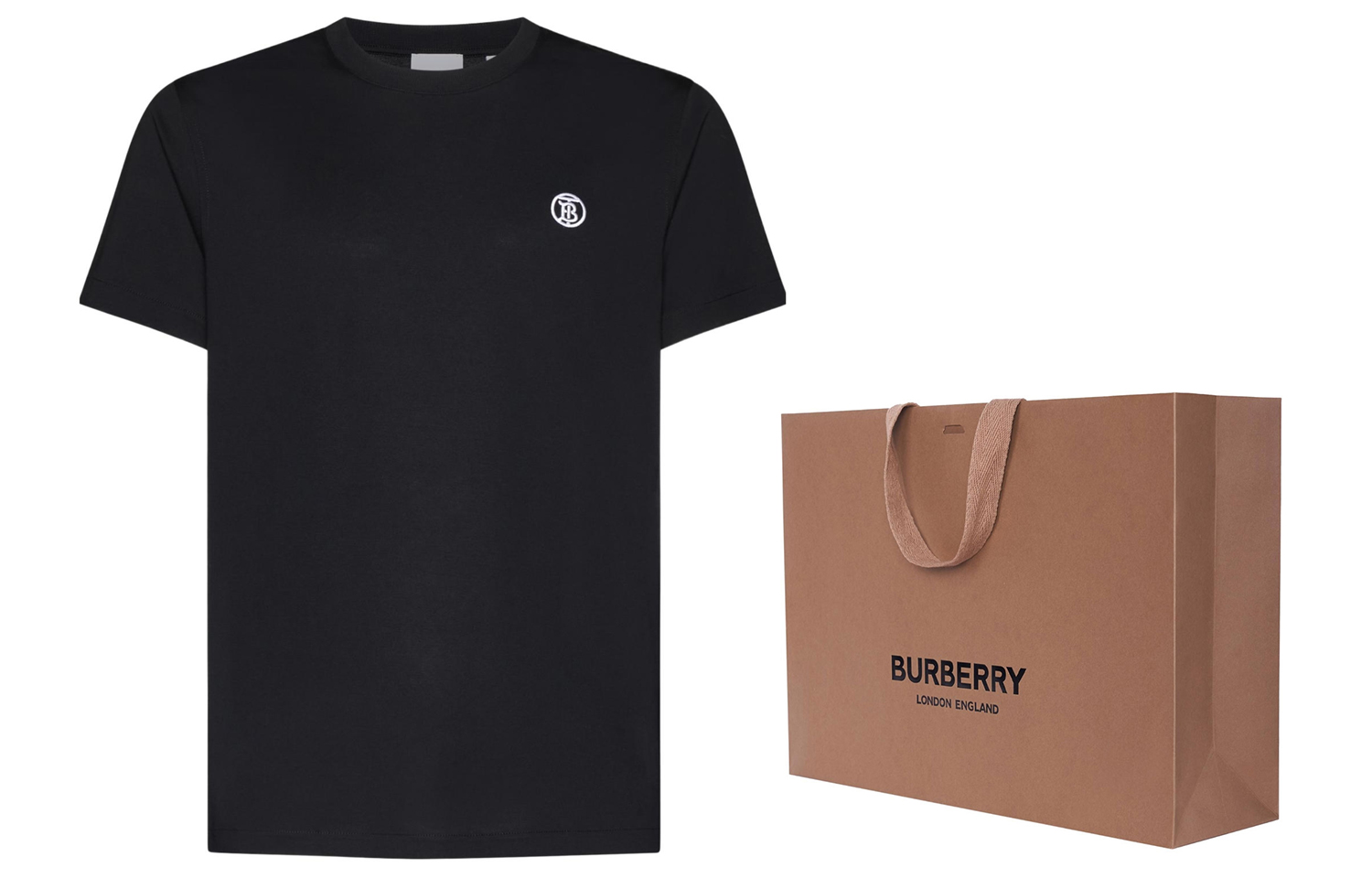 Burberry  Black Letter Print Crew Neck T-Shirt 80840141 圖 3