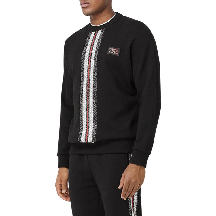 Lookbook Burberry  Black Letter Print Crewneck Slim Fit Long Sleeve Sweatshirt 8026939