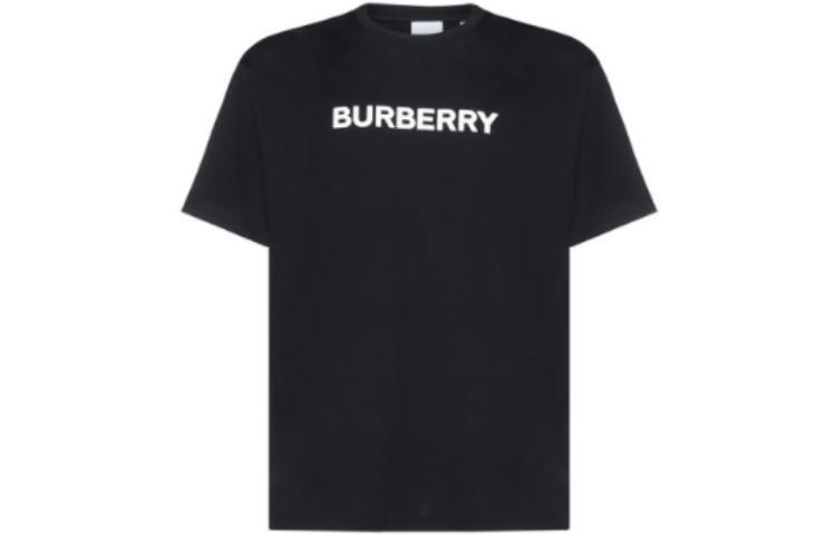 Order Burberry  Black Letter Print Loose-Fit Crew Neck T-Shirt. 8055307