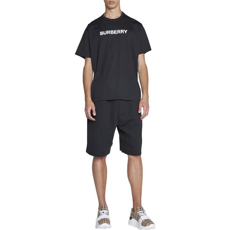 Purchase Burberry  Black Letter Print Loose-Fit Crew Neck T-Shirt. 8055307
