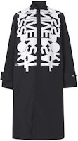 Burberry Black Letter Print Straight-Cut Button Long Sleeve Coat 80518701 Burberry Black Letter Print Straight-Cut Button Long Sleeve Coat 80518701