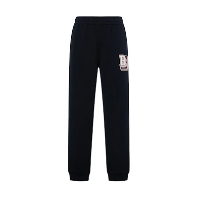 Burberry Black Letter Print Straight-Leg Casual Pants. 8057569