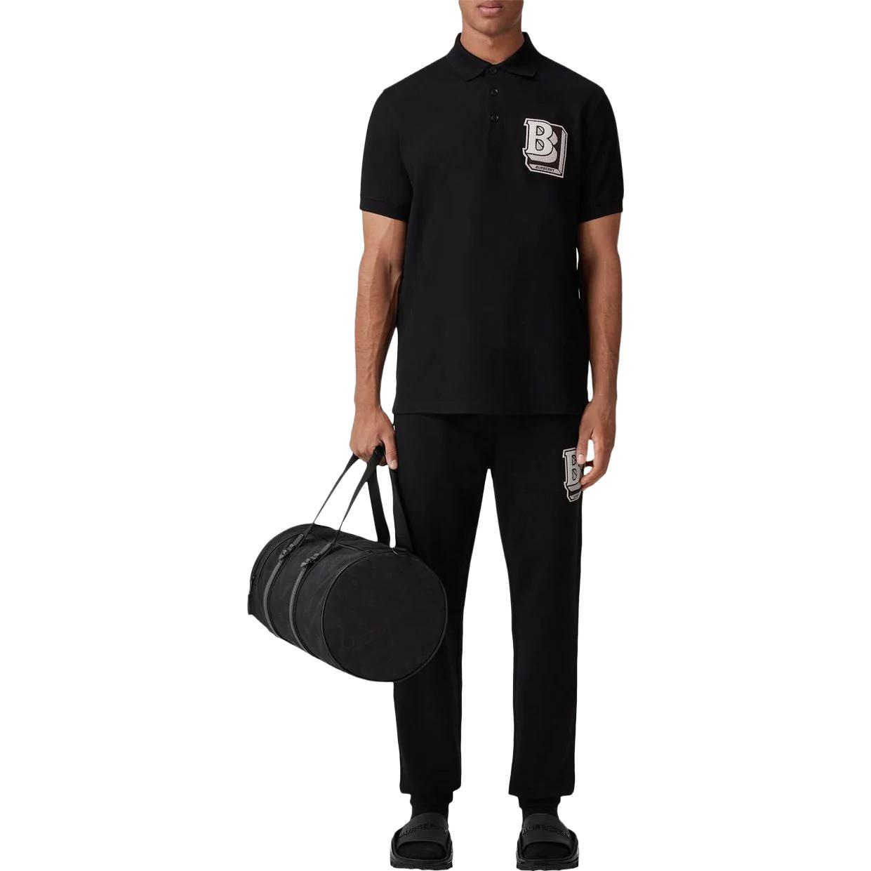 Burberry  Black Letter Print Straight-Leg Casual Pants. 8057569 圖 3