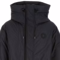 Shop 巴宝莉黑色带帽全拉链浮雕标志羽绒夹克 80581291