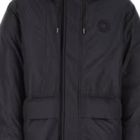 Purchase 巴宝莉黑色带帽全拉链浮雕标志羽绒夹克 80581291