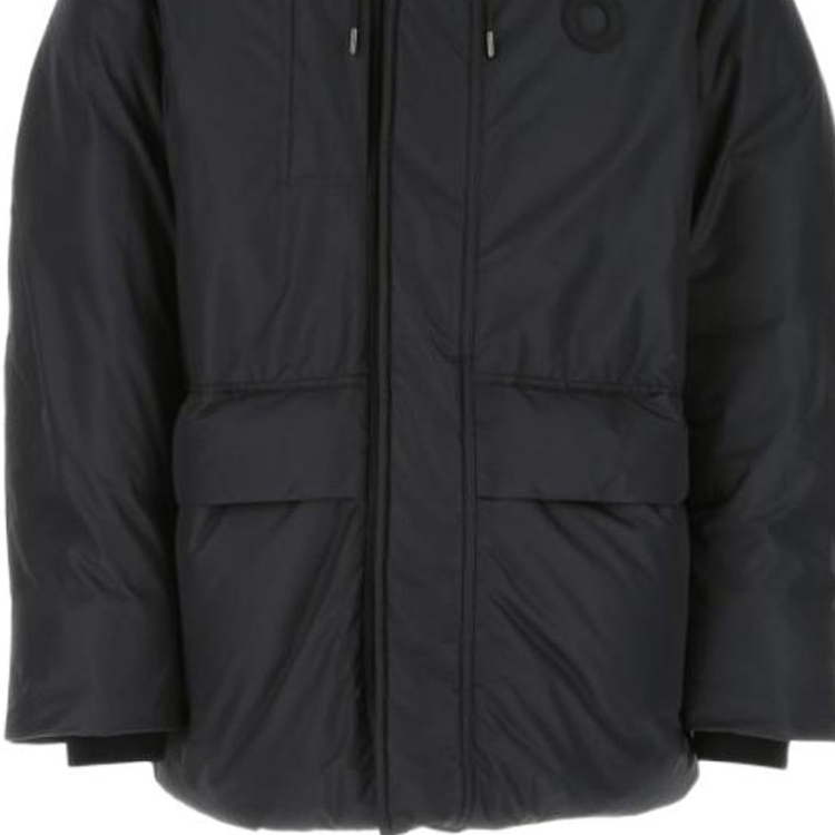 Details for Burberry 黑色壓花Logo連帽拉鏈羽絨外套 80581291