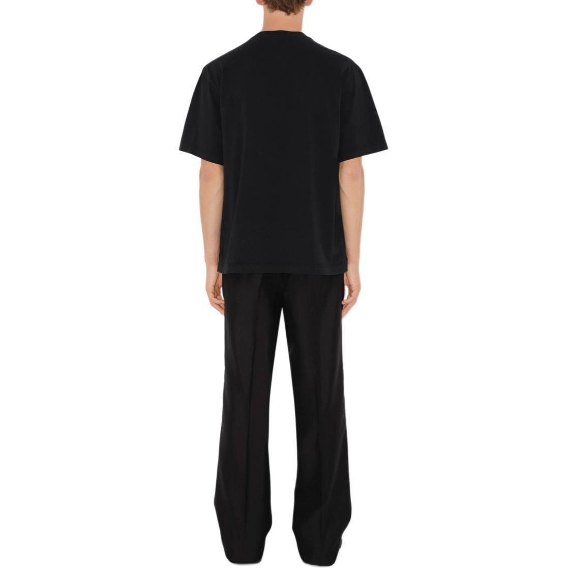 Shop 博柏利黑色刺绣标志圆领短袖T恤。 80951041