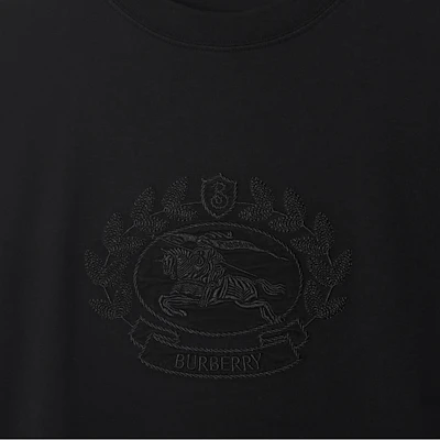 博柏利黑色刺绣标志圆领短袖T恤。 80951041 Details for 博柏利黑色刺绣标志圆领短袖T恤。 80951041