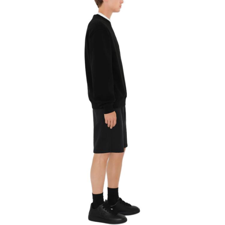 Purchase Burberry  Black Logo Embroidered Loose Fit Casual Shorts. 80945691