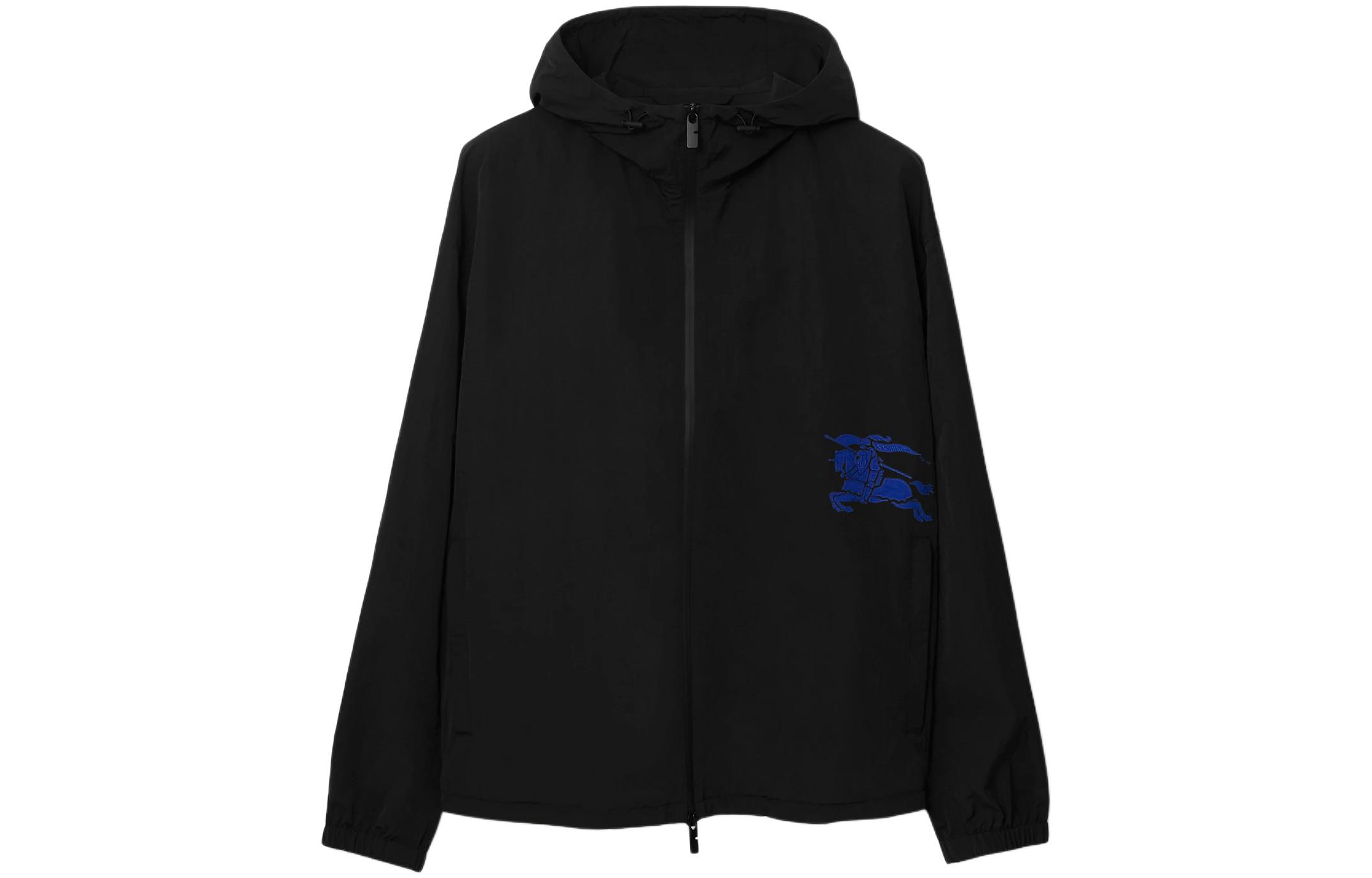 Order 巴宝莉黑色logo刺绣宽松连帽外套. 80867141