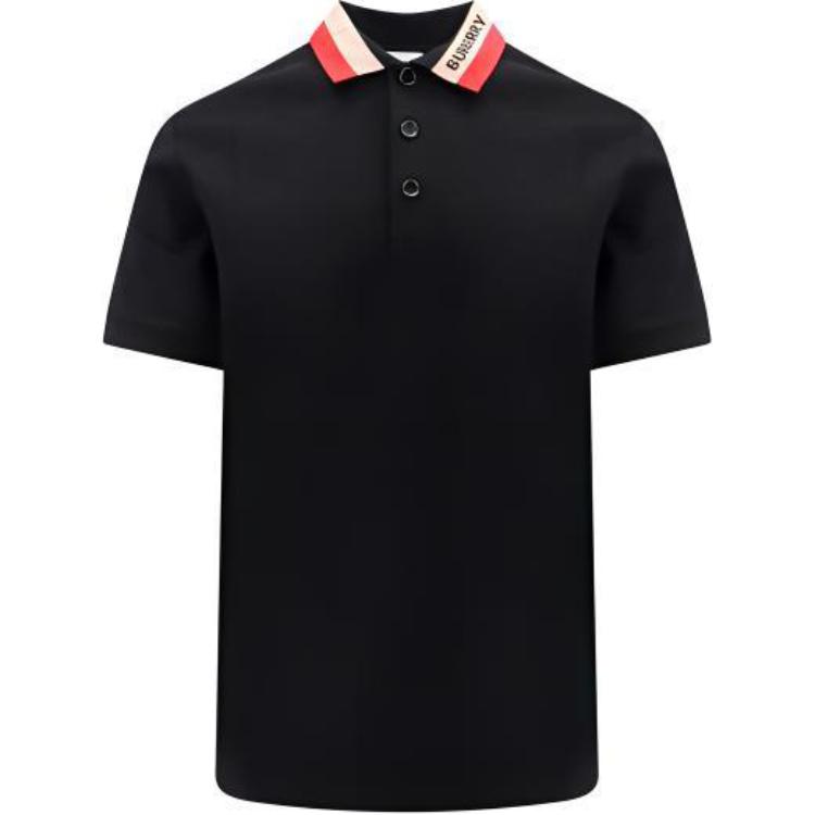 Order Burberry  Black Logo Embroidered Short Sleeve Polo Shirt 80831541