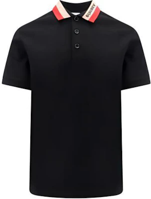Burberry Black Logo Embroidered Short Sleeve Polo Shirt 80831541 Order Burberry Black Logo Embroidered Short Sleeve Polo Shirt 80831541