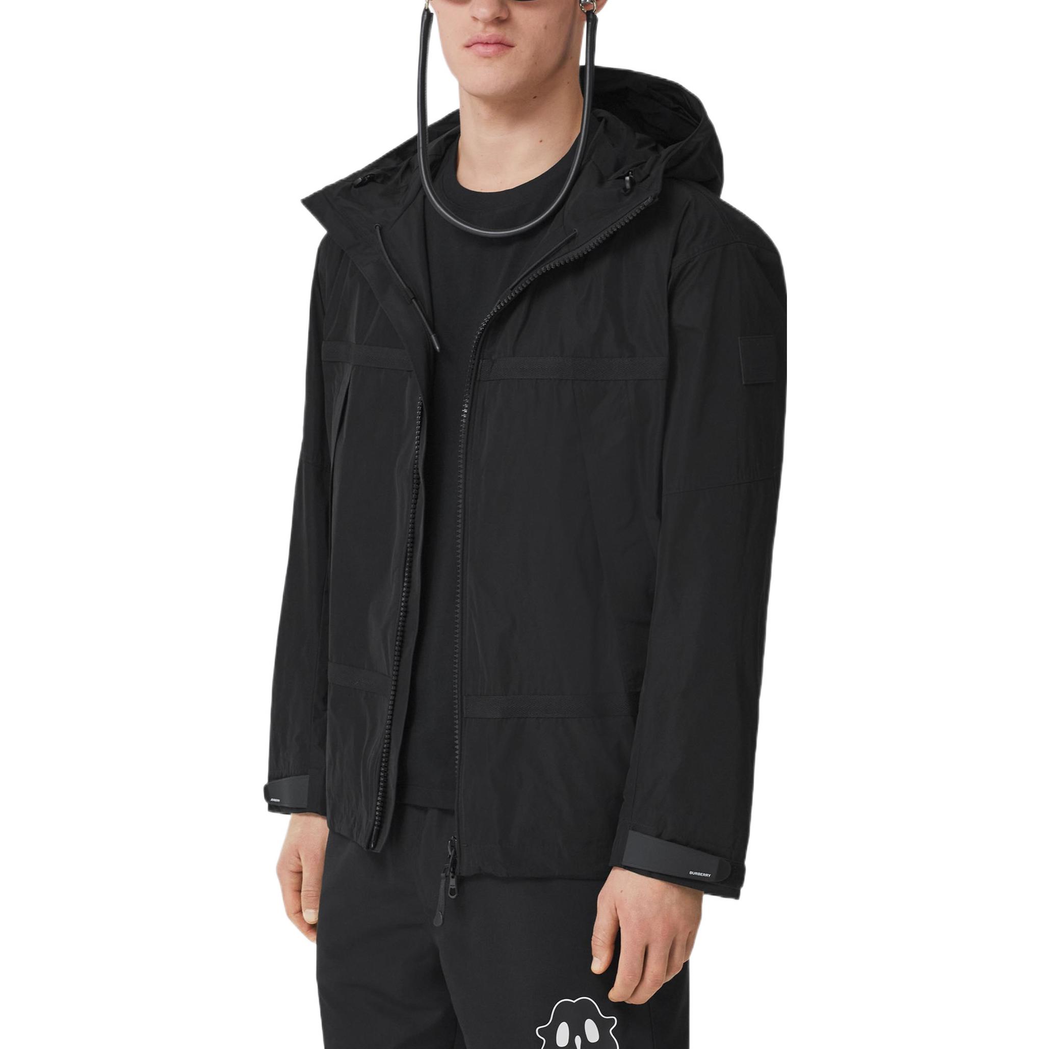 Burberry  Black Logo Patch Lightweight Hooded Jacket 80510091 圖 5