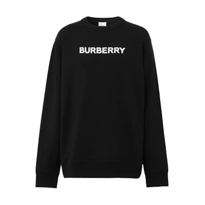 Burberry Black Logo Print Crewneck Pullover Sweatshirt. 80831421