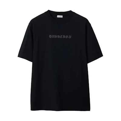 Burberry Black Logo Print Crewneck Short Sleeve T-Shirt. 80998601