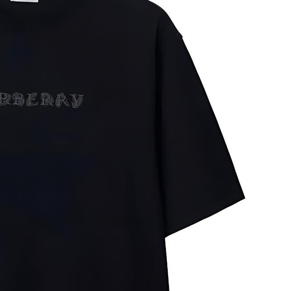 Sizing 博柏利 黑色logo印花圆领短袖T恤 80998601