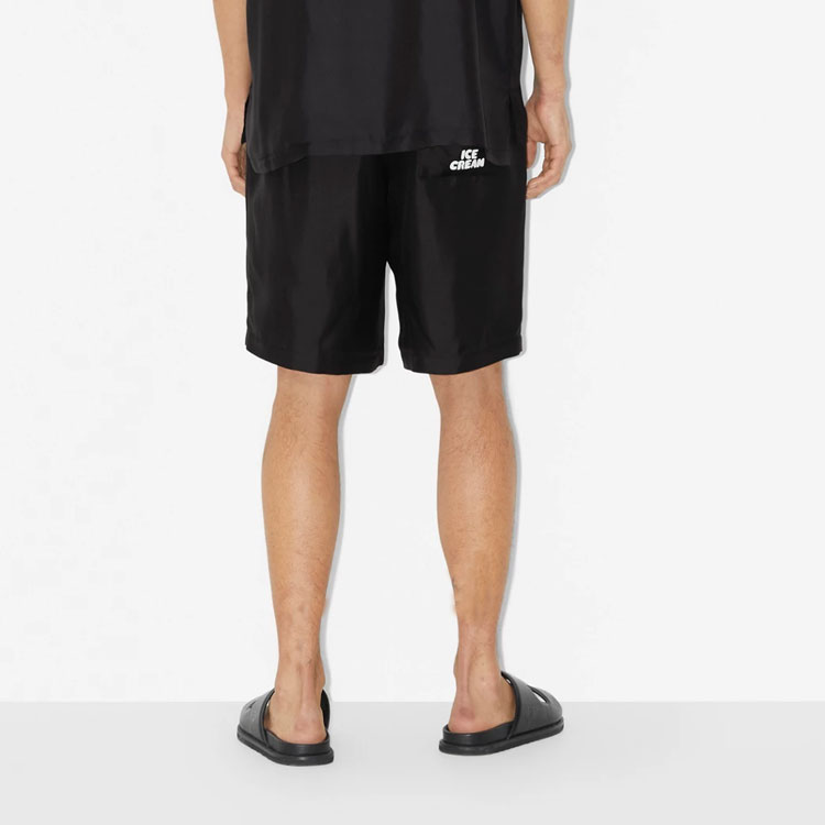 Burberry  Black Logo Print Elastic Waist Casual Shorts 80715881 圖 4