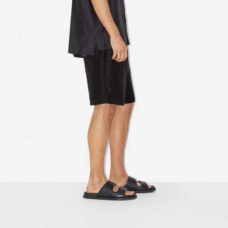 Burberry  Black Logo Print Elastic Waist Casual Shorts 80715881 圖 5