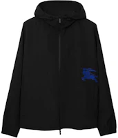 Burberry Black Logo Print Hooded Zip-Up Oversized Jacket 80966811 Burberry Black Logo Print Hooded Zip-Up Oversized Jacket 80966811