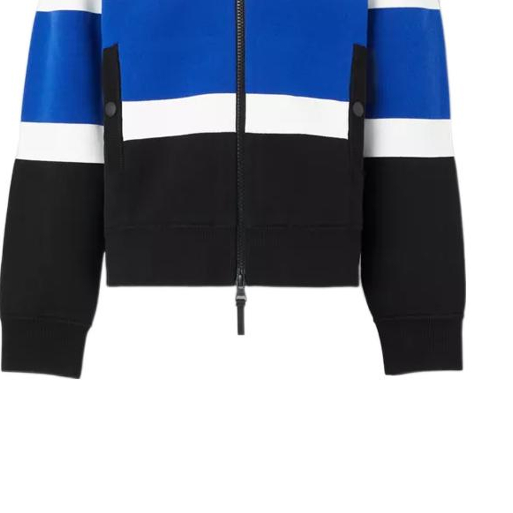 Burberry  Black Logo Striped Wool-Blend Zip Jacket 80587391 圖 6