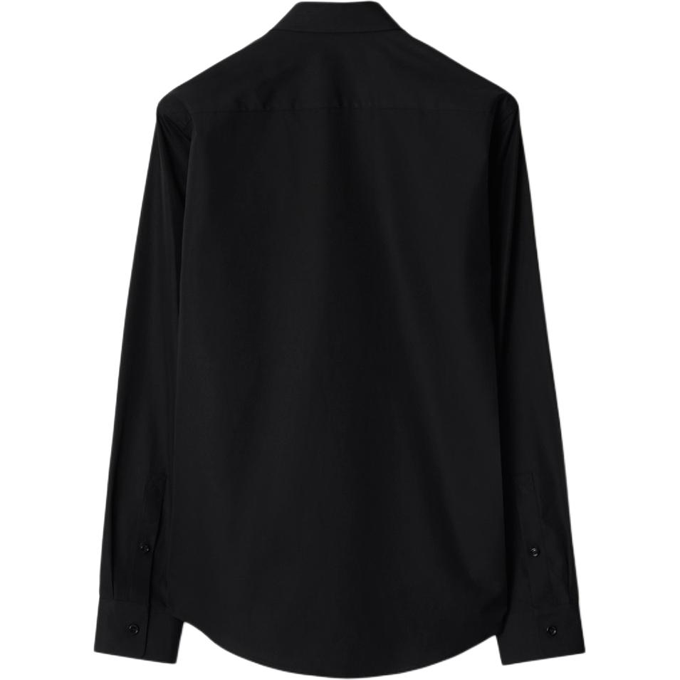 Burberry  Black Long-Sleeve Shirt with Logo Collar and Single-Breasted Design 80953321 圖 3