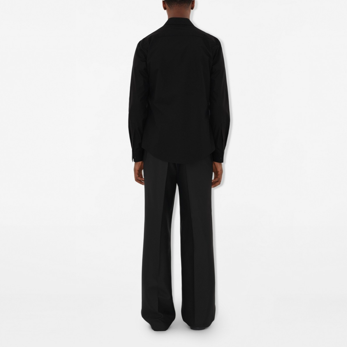 Burberry  Black Long-Sleeve Shirt with Logo Collar and Single-Breasted Design 80953321 圖 6