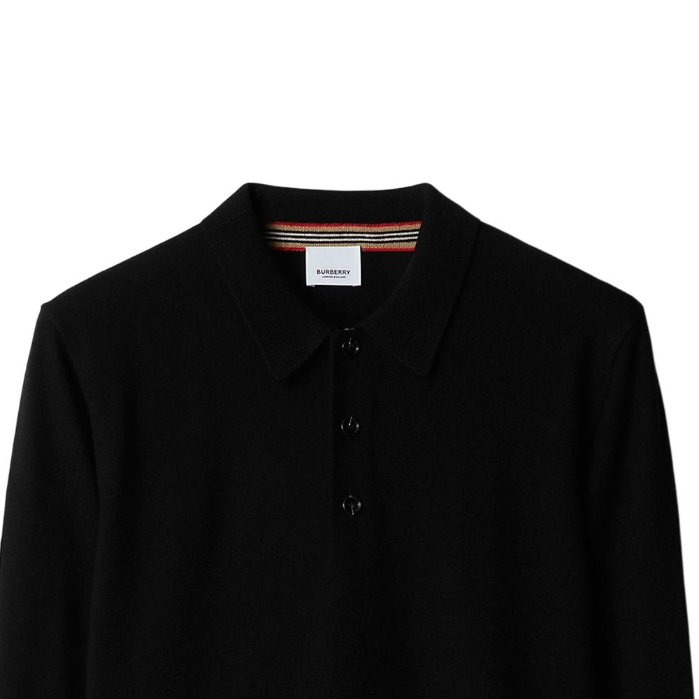 Burberry  Black Long-Sleeve Solid Polo Shirt 80926391 圖 3