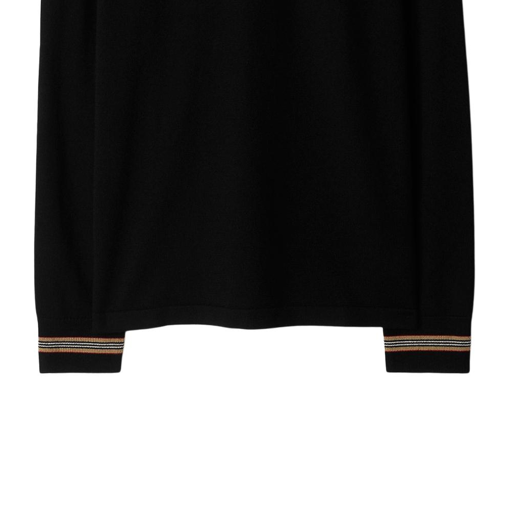 Burberry  Black Long-Sleeve Solid Polo Shirt 80926391 圖 4